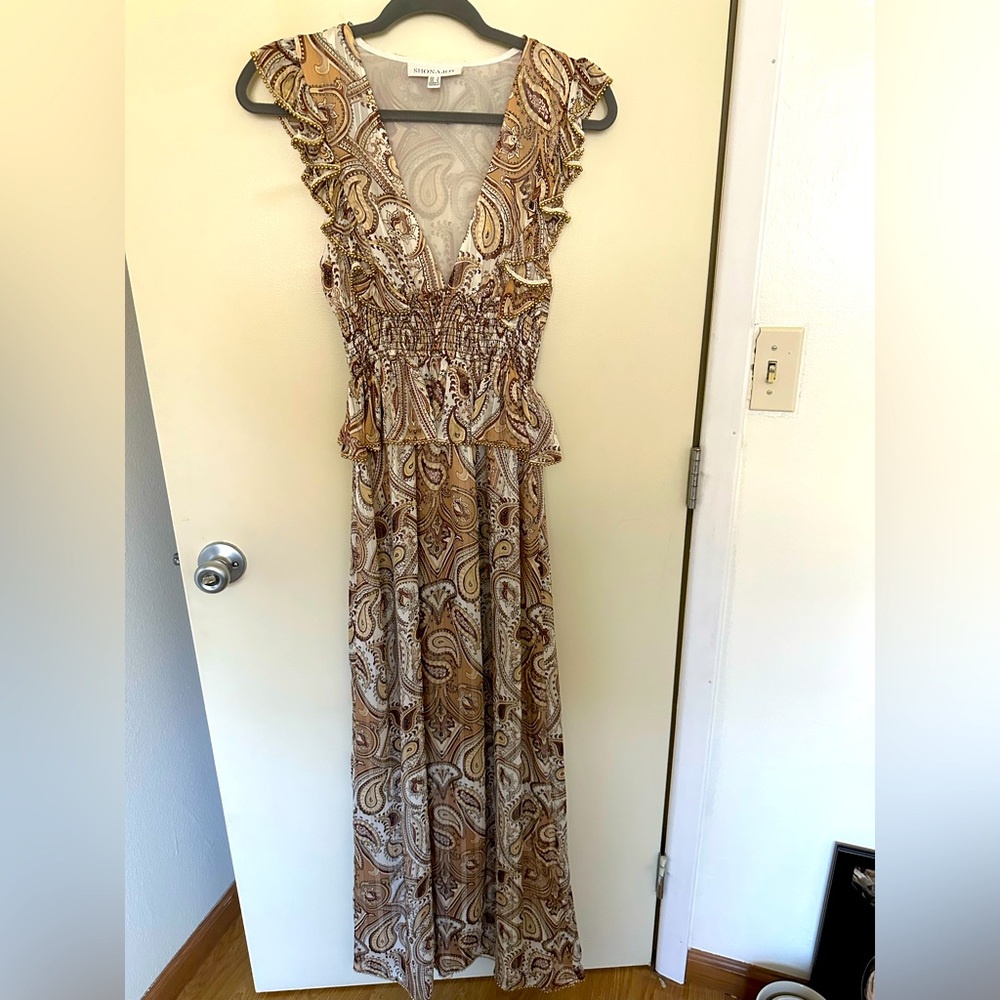 Shona Joy Deep V Maxi Dress